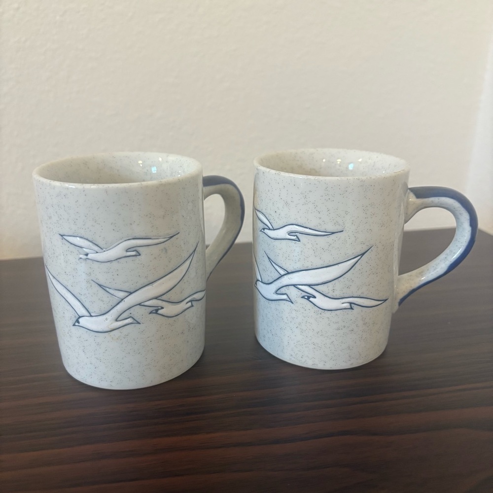 VTG Otagiri Japan Seagulls Coffee Mugs - Set of 2